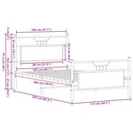 vidaXL Cadre de lit sans matelas chêne sonoma 107x203 cm