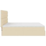 VidaXL Cadre de lit ottoman avec matelas crème 200x200cm tissu