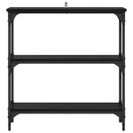 vidaXL Table console avec étagère Chêne noir 75 x 22.5 x 75 cm