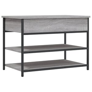 vidaXL Banc à chaussures sonoma gris 70x42 5x50 cm bois d'ingénierie