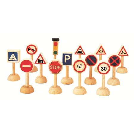 PLAN TOYS Jeu en bois Panneaux de Signalisation