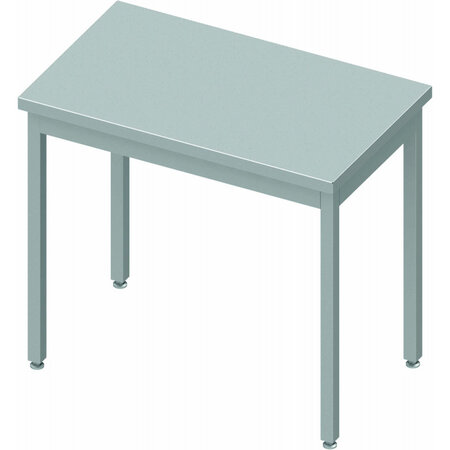 Table inox professionnelle centrale - profondeur 600 - stalgast - à monter - inox1000x600 x600x900mm