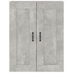 vidaXL Armoire murale suspendue Gris béton 69 5x32 5x90 cm