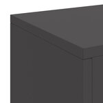 vidaXL Supports de Plantes d'Extérieur Pillar 3 Pièces Acier Noir