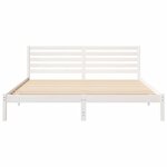 vidaXL Cadre de lit Blanc 180 x 200 cm Bois massif en pin
