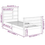 vidaXL Cadre de lit sans matelas bois massif 90x200 cm