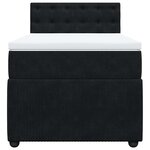 vidaXL Sommier à lattes de lit avec matelas Noir 90x200 cm Velours