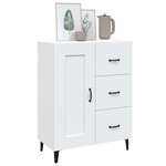 vidaXL Buffet Blanc 69 5x34x90 cm Bois d'ingénierie