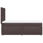 vidaXL Sommier à lattes de lit avec matelas Marron foncé 100x200 cm