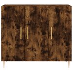 vidaXL Buffet chêne fumé 90x34x80 cm bois d'ingénierie