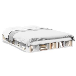 vidaXL Cadre de lit sans matelas blanc 140x200 cm