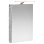 vidaXL Armoire Miroir de Salle de Bain Gris Sonoma 40 x 10 5 x 60 5 cm