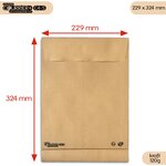 Lot de 50 enveloppes kraft 120g à soufflets c4 - gamme courrier+