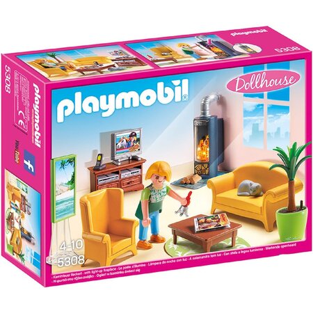 PLAYMOBIL 5308 Dollhouse - Salon Avec Poêle A Bois - La Poste