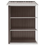 vidaXL Abri de jardin avec étagère Marron 205x130x183 cm Fer