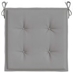 vidaXL Coussins de chaise jardin lot de 2 gris 40x40x4 cm tissu oxford