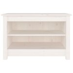 vidaXL Banc à chaussures Blanc 70x38x45 5 cm Bois de pin massif