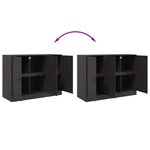 vidaXL Buffet noir 99x39x73 cm acier