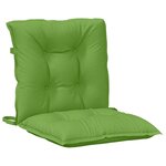 vidaXL Coussins de chaise à dossier bas lot de 6 vert mélangé tissu