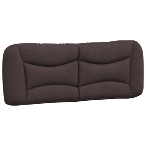vidaXL Coussin de tête de lit marron foncé 140 cm tissu