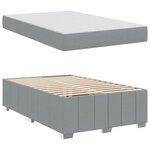 vidaXL Cadre de lit avec matelas Gris clair 120 x 200 cm tissu