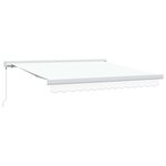 vidaXL Auvent Rétractable Blanc 300 x 250 cm Tissu et Métal