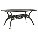 vidaXL Ensemble de salle à manger pour jardin 5 Pièces Bronze Aluminium
