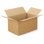 Caisse carton plate brune simple cannelure raja 35x25x10 cm (lot de 25)