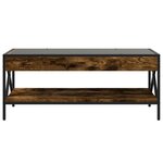 vidaXL Table basse avec LED Infinity chêne fumé 90x50x38 cm