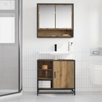 vidaXL Ensemble de mobilier de salle de bain 2 Pièces Chêne artisanal