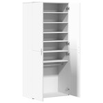 vidaXL Armoire à chaussures Blanc 80x39x178 cm Bois d'ingénierie