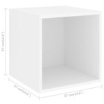 vidaXL Ensemble de meuble TV 2 Pièces Blanc Bois d'ingénierie