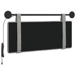 vidaXL Tête de lit suspendue Avec lumière LED Gris clair Velours