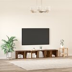 vidaXL Ensemble meuble TV 2 Pièces Bois Ancien 37 x 35 x 107 cm