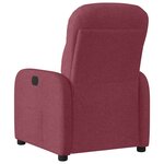 vidaXL Fauteuil inclinable électrique Rouge bordeaux Tissu