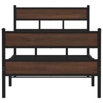 vidaXL Cadre de lit sans matelas avec tête de lit et pied de lit