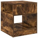 vidaXL Table d'appoint Chêne fumé 40 5 x 40 x 45 cm Bois d'ingénierie
