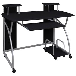 Bureau table poste de travail meuble d'ordinateur informatique étude d'ordinateur 110 x 52 x 88 5 cm bois d’ingénierie noir 02_0023743