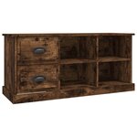 vidaXL Meuble TV chêne fumé 102x35 5x47 5 cm bois d'ingénierie