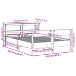 vidaXL Cadre de lit sans matelas cire marron 160x200cm bois pin massif