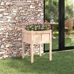 vidaXL Cache-pot de jardin Nature 50 x 50 x 70 cm Bois de pin massif