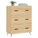 vidaXL Commode chêne sonoma 69 5 x 34 x 90 cm bois d'ingénierie