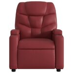 vidaXL Fauteuil inclinable électrique rouge bordeaux similicuir