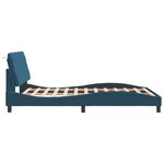 vidaXL Cadre de lit avec lumières LED bleu 140x190 cm velours