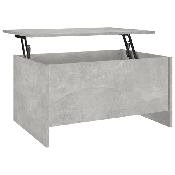 vidaXL Table basse gris béton 80x55 5x41 5 cm bois d'ingénierie