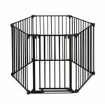 Barrière pare-feu de cheminée ou poêle à bois 6 pans - 360 cm - Noir