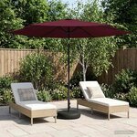 vidaXL Parasol de jardin 300 x 300 cm Polyester Rectangulaire Bordeaux
