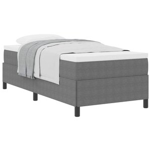 vidaXL Lit à lattes Gris clair 90 x 190 cm Tissu en velours côtelé