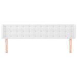 vidaXL Tête de lit avec oreilles Blanc 183x16x78/88 cm Similicuir