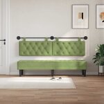 vidaXL Tête de lit suspendue Vert clair Velours